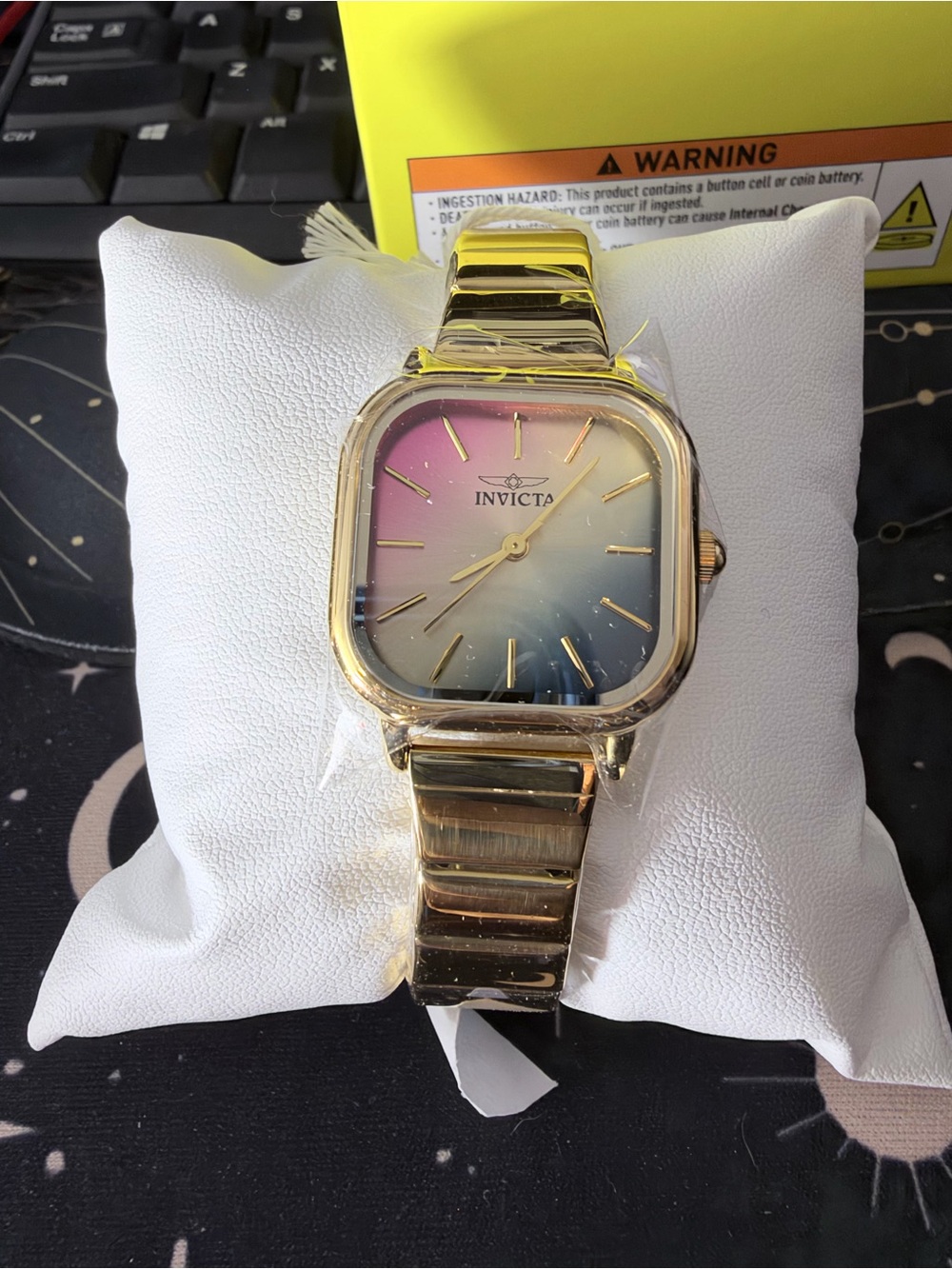 Invicta Celestial Women’s Gold Watch 26.5mm Multicolor Dial NWT